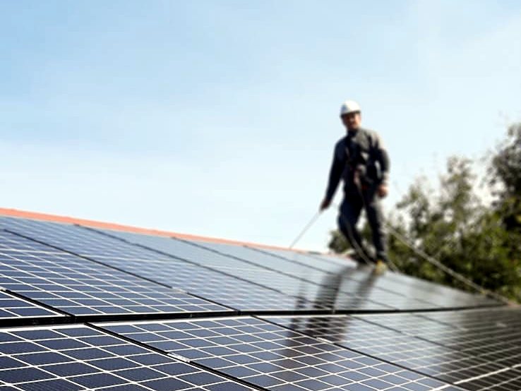 Sistem fotovoltaic montat de echipa PHOTONSYS / G&M Servcom, lucrarea 7
